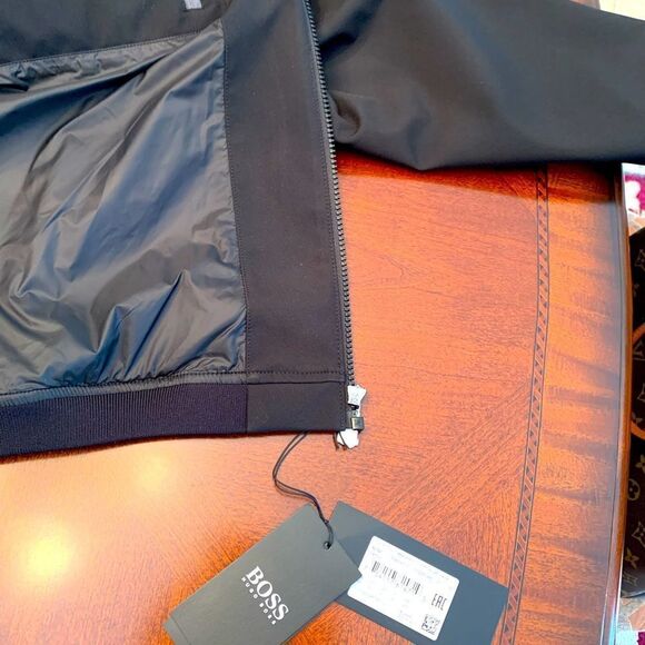 Hugo Boss Camur zip front water repellent wind resistant jacket in black Sz L - Picture 5 of 16